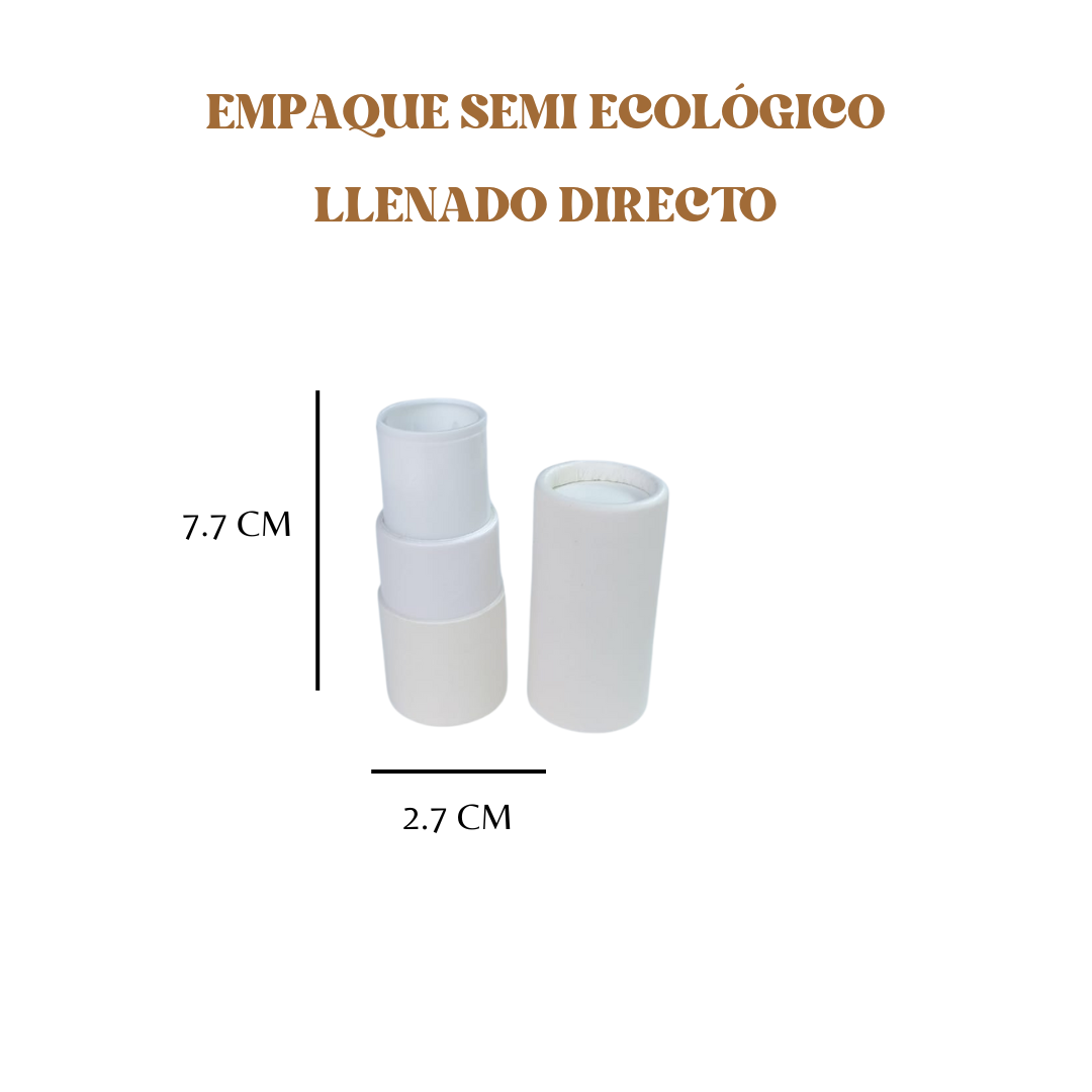 Envase Para Barra Multi Usos Semi Ecológico 7gr | Paquete de 30 piezas ( blanco)