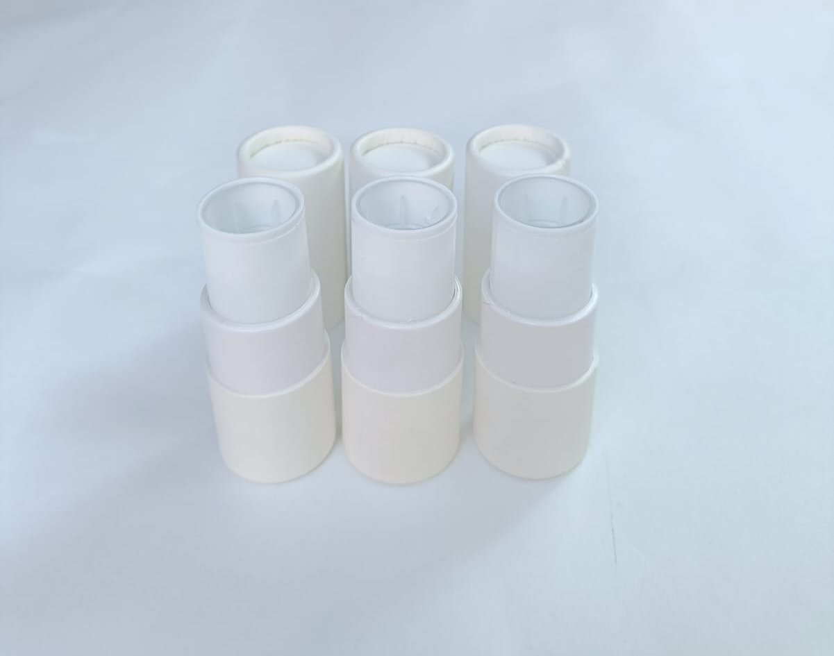 Envase Para Barra Multi Usos Semi Ecológico 7gr | Paquete de 30 piezas ( blanco)