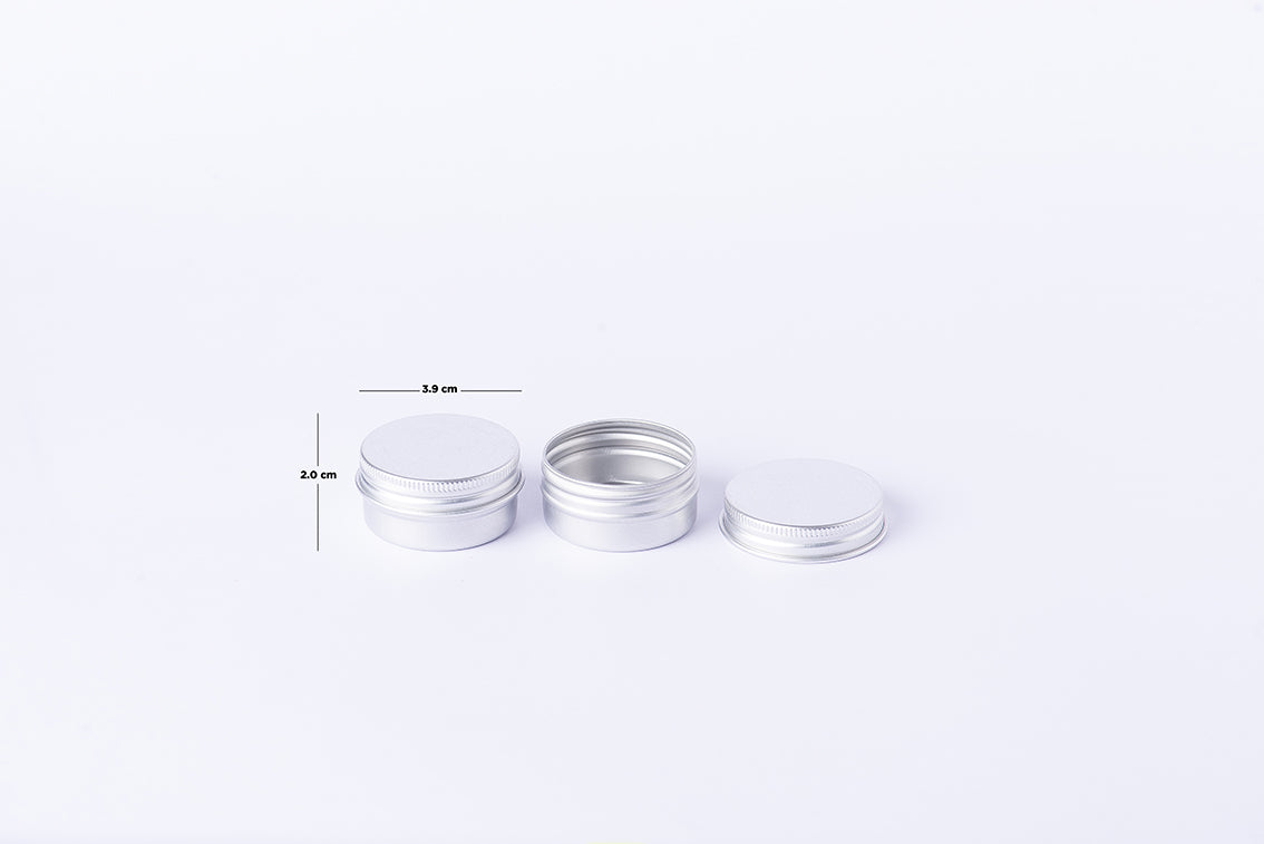 Lata 20 ml. Color plata