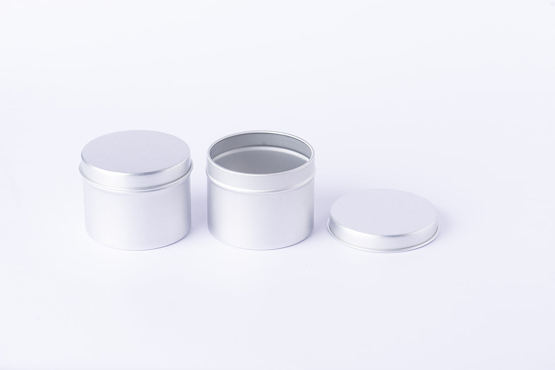 Lata 60 ml. Color plata tapa flip lid