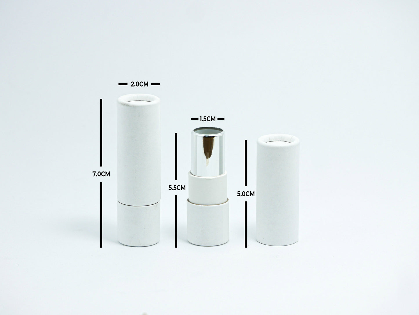 Envase Para Labial Semi Ecológico 5gr (vacío) | Paquete de 100 piezas ( blanco )(ENVÍO GRATIS)