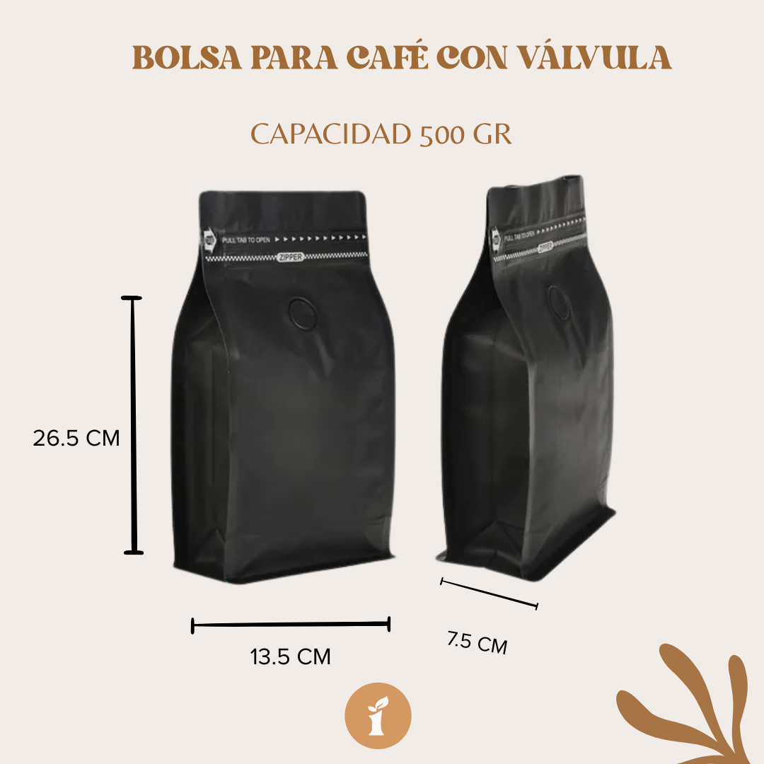 BOLSA PARA CAFÉ (PAQUETE DE 50 PIEZAS)