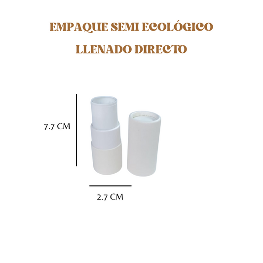 Envase Para Barra Multi Usos Semi Ecológico 7gr | Paquete de 100 piezas ( blanco)