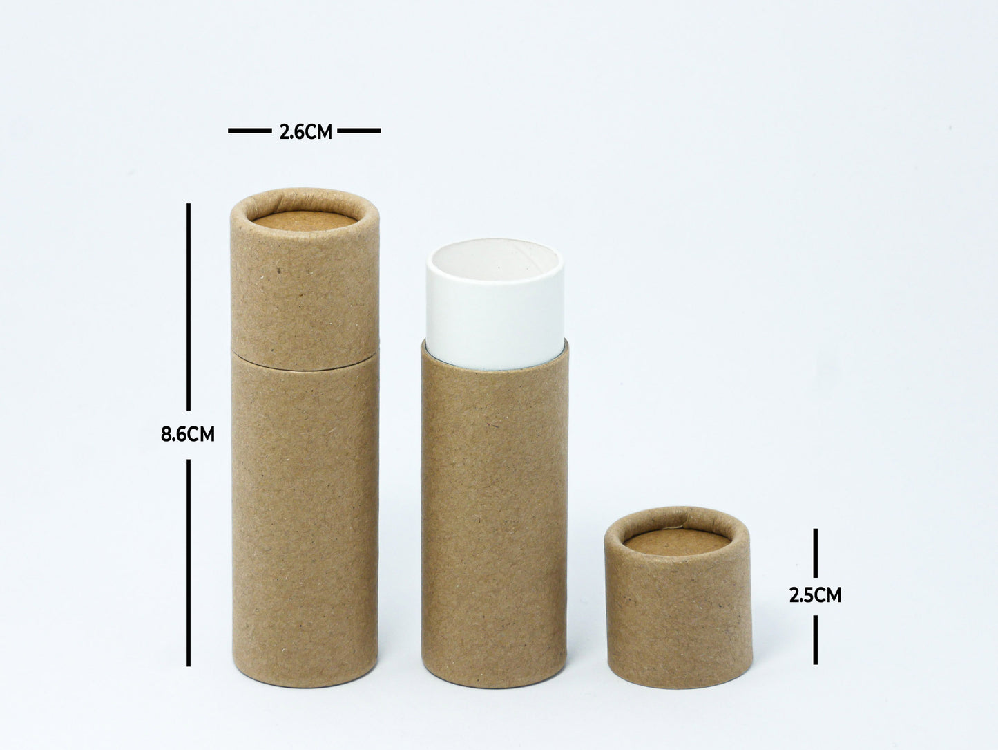 Paquete de 30 piezas/kraft Desodorante/empaque push up biodegradable 30 gr.(ENVÍO GRATIS)