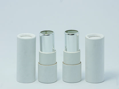 Envase Para Labial Semi Ecológico 5gr (vacío) 1pza  ( blanco )