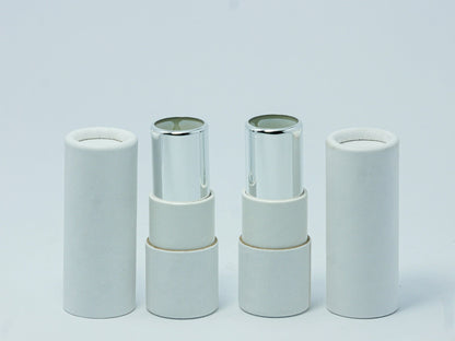 Envase Para Labial Semi Ecológico 5gr (vacío) | Paquete de 50 piezas ( blanco )(ENVÍO GRATIS)