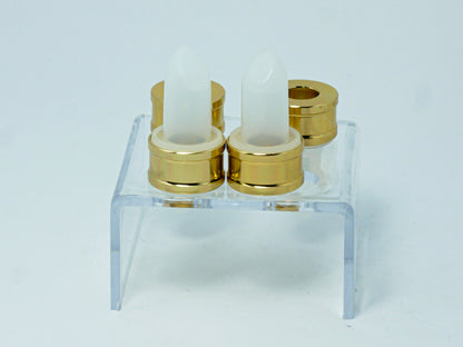 Molde de silicón para rellena lápiz labial con soporte y anillos de aluminio