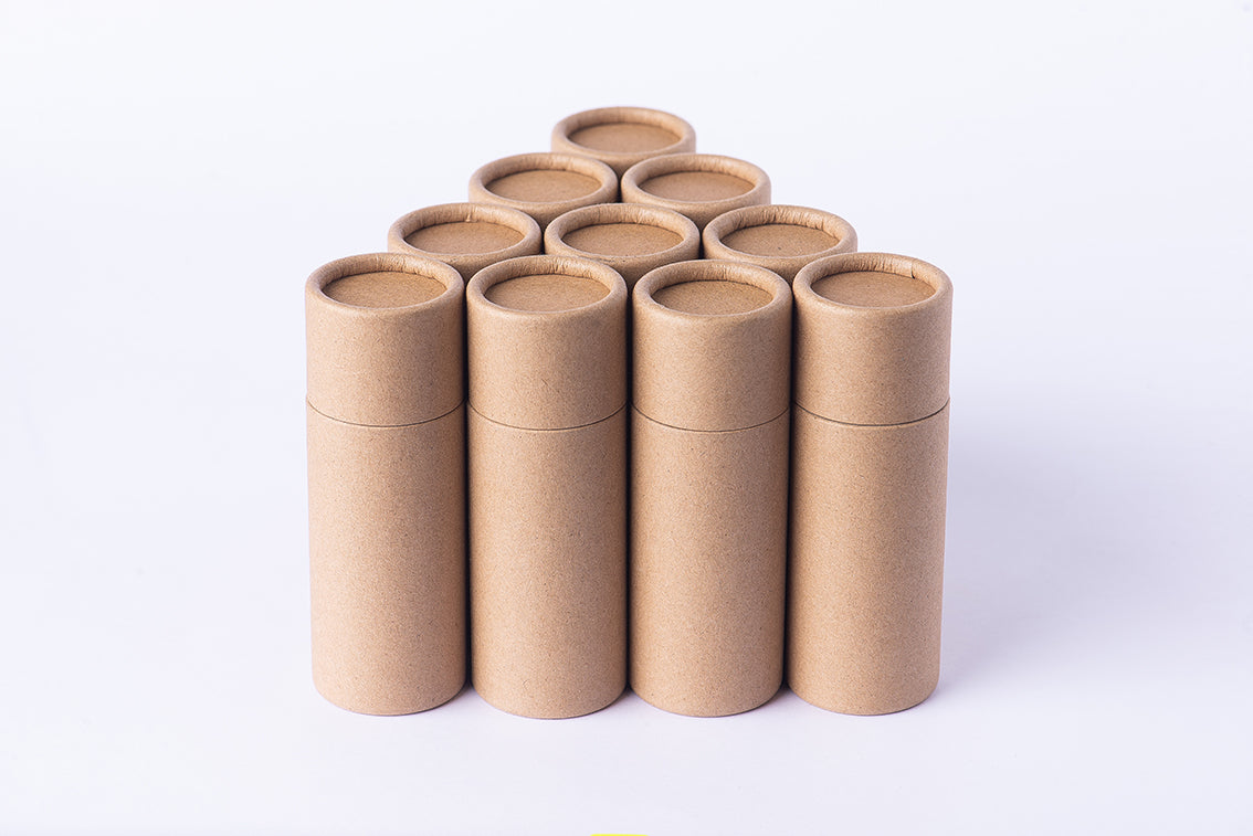 Desodorante/empaque push up biodegradable 60 gr. 4x8cm paquete de 50 piezas/kraft(ENVÍO GRATIS)