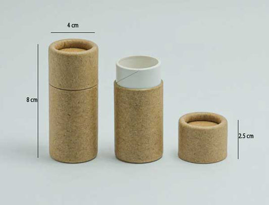 Desodorante/empaque push up biodegradable 60 gr. 4x8cm paquete de 30 piezas/kraft(ENVÍO GRATIS)