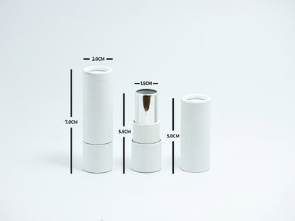 Envase Para Labial Semi Ecológico 5gr (vacío) | Paquete de 30 piezas ( blanco) (ENVÍO GRATIS)