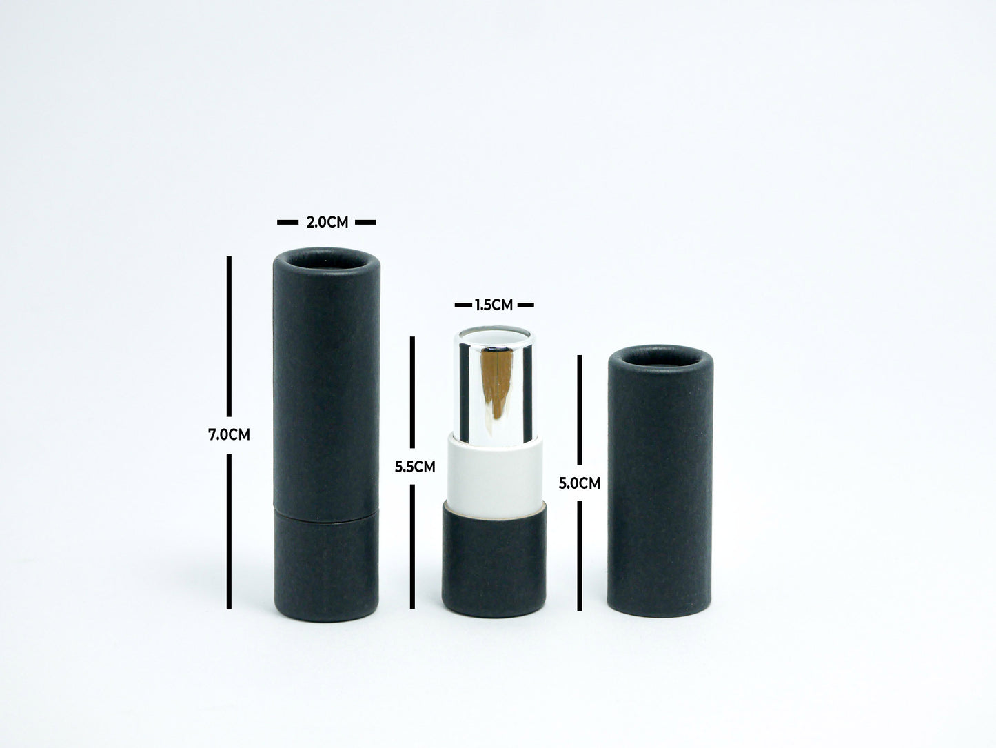 Envase Para Labial Semi Ecológico 5gr (vacío) | Paquete de 50 piezas ( negro )(ENVÍO GRATIS)